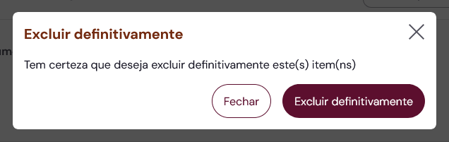 Como excluir um documento ou pasta?